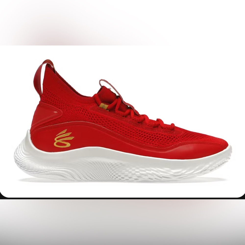Under Armour Curry Flow 8 Chinese New Year Red Youth size 7 big kid, LIKE NEW!